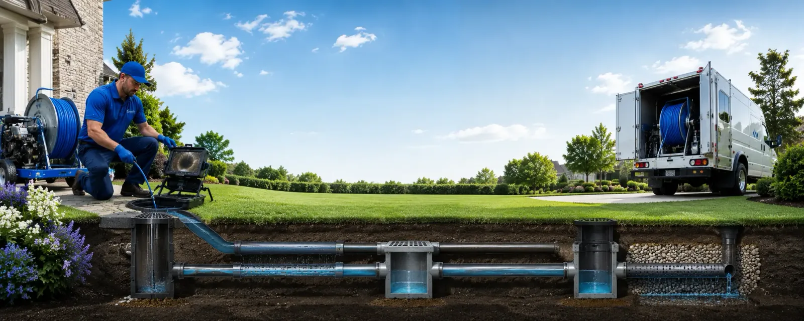 Outdoor drain cleaning information for Brookesmith, TX